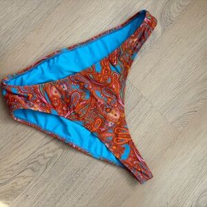 PacSun Paisley Bikini Bottoms - Orange and Blue